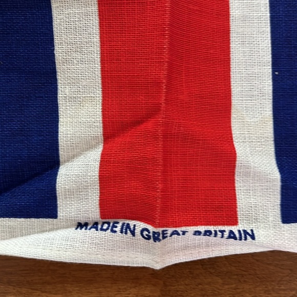 Two Large Vintage Linen Union Jack Tea Towels - Picture 2 of 4